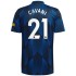 Camisola Manchester United Edinson Cavani 21 Equipamento Terceiro 2021-2022 Manga Curta